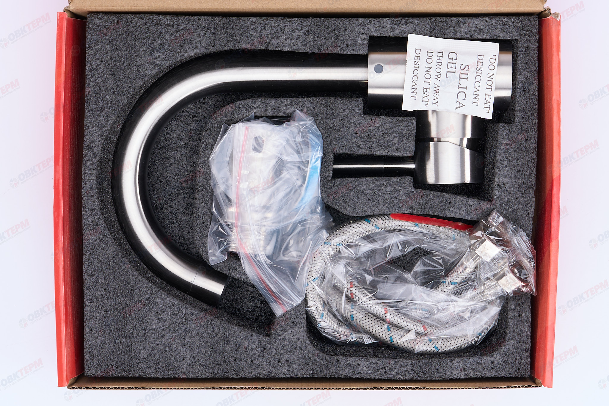 Смеситель д/умывальника нерж/сталь ZERIX - LUX-001-C   (катридж 35мм, на ГАЙКЕ) 10 шт/ящ - миниатюра №7