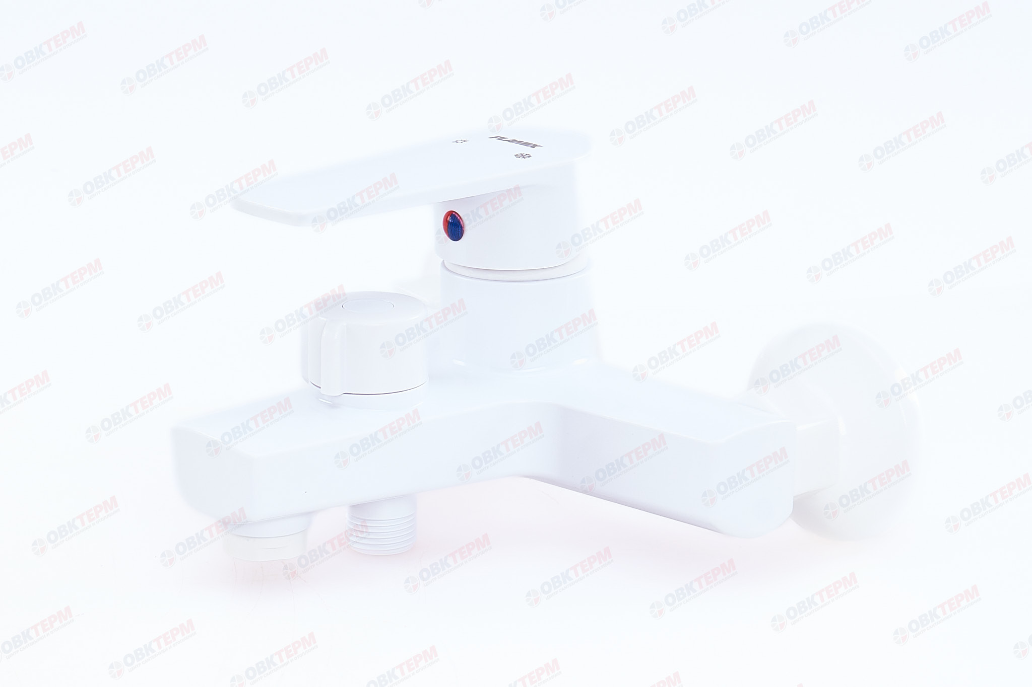 Смеситель д/ванны PLAMIX LEO-009 EURO White короткий (без шланга и лейки) (24 шт/ящ) - Изображение №3