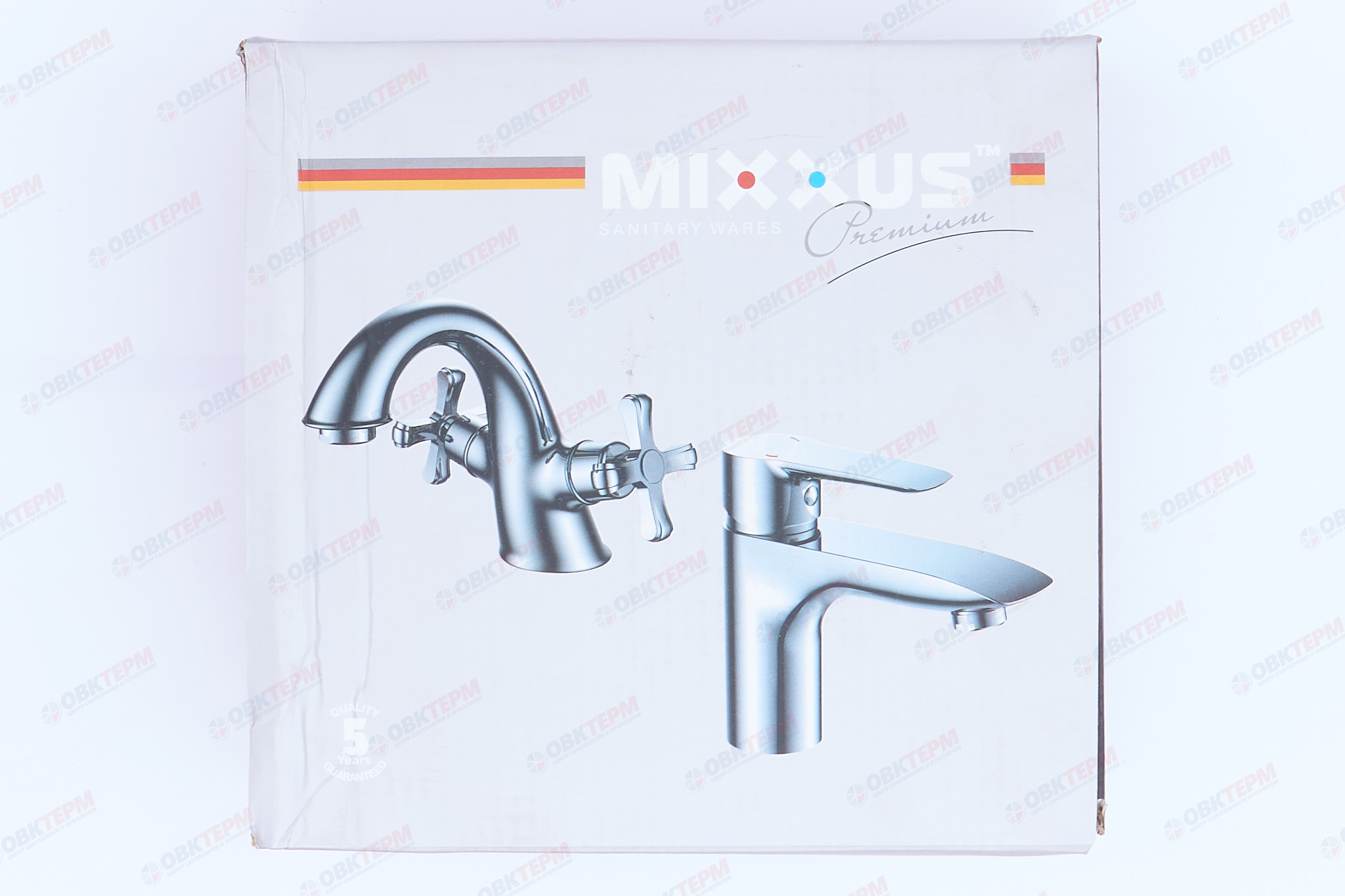 Смеситель д/ванны корот. MIXXUS PREMIUM GROG 009  EURO (WHITE) (8шт/ящ) - миниатюра №6