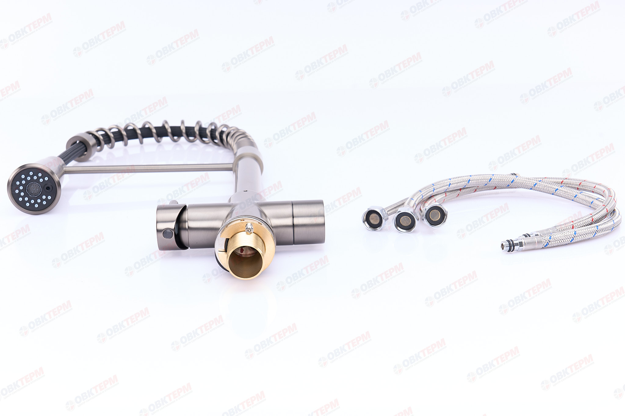 Смеситель д/кухни под ФИЛЬТР GAPPO G4398-69 латунь /оружейная сталь (Ø35, на гайке) - миниатюра №6