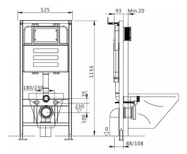Инсталляц. сист д/унитаза Teymi Aina 52 - Изображение №2