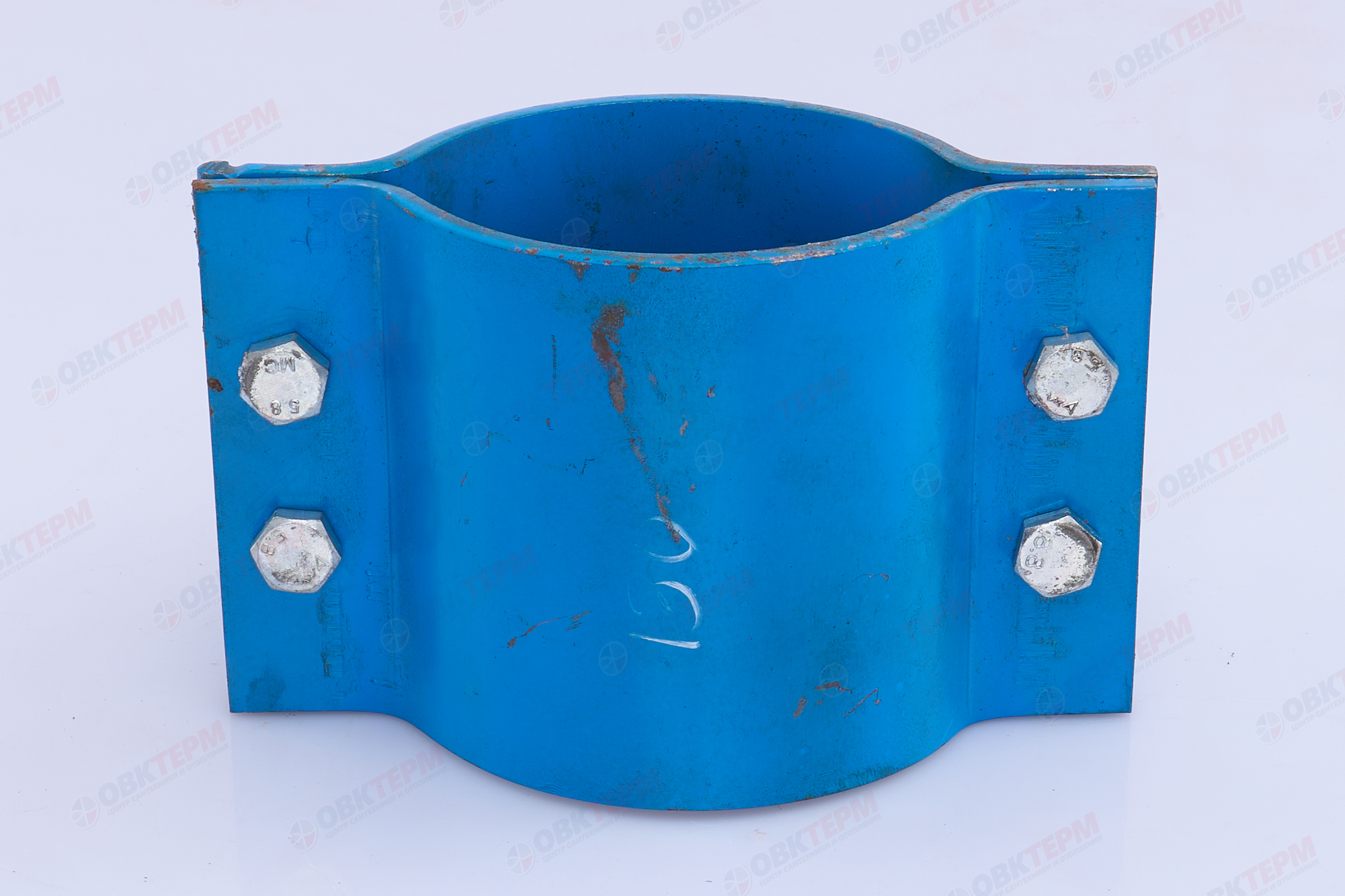 Седло стальное 130 (5 1/2" * 1" Н) на асбест трубу - миниатюра №6