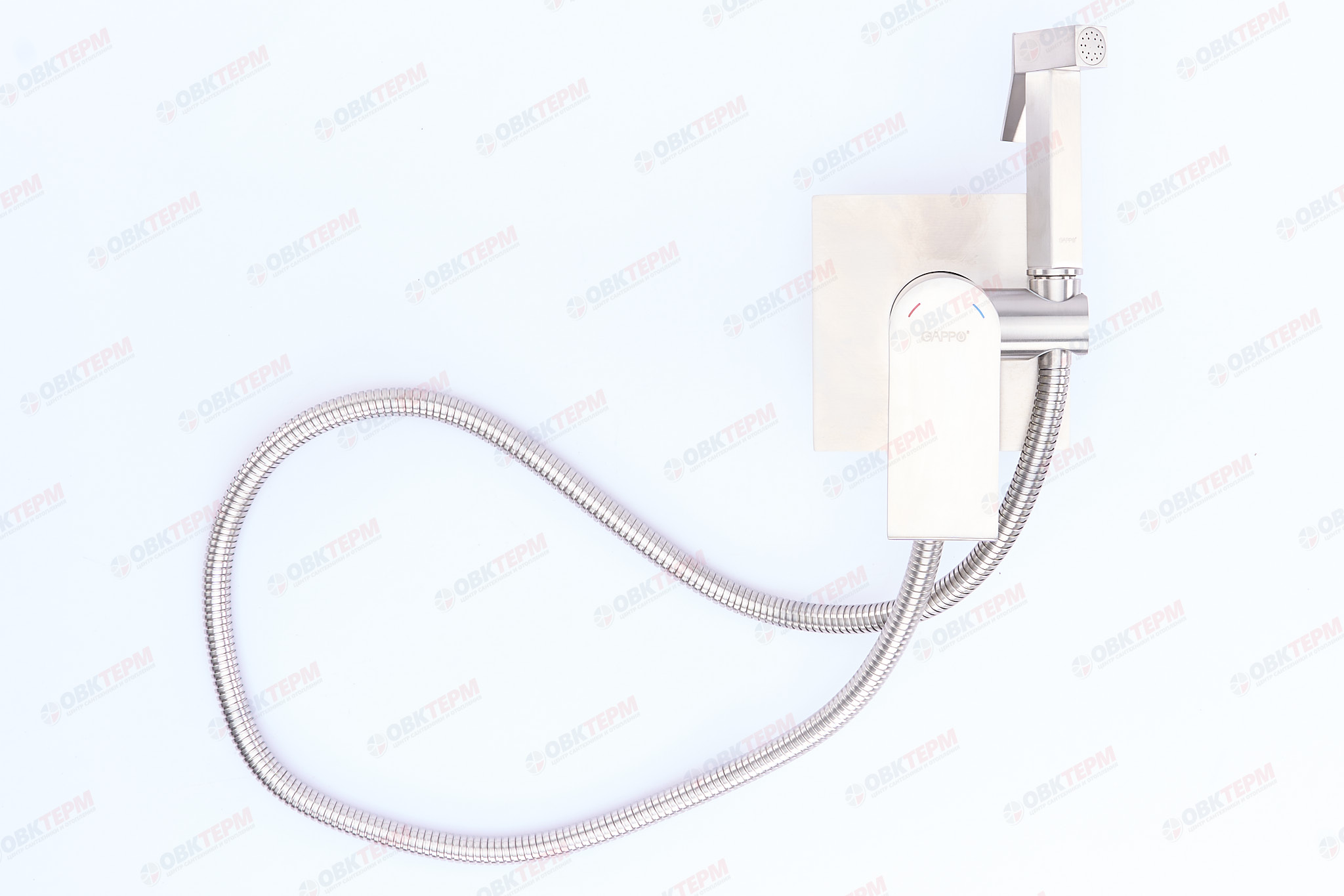 Смеситель с гигиеническим душем GAPPO G7299-20 нерж. сталь /сатин - Изображение №4