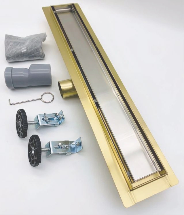 Трап-лоток 70 см золото цвет (сухой +гидрозатвор)TIM BAD487002GP (1шт/4шт упак) - миниатюра №3