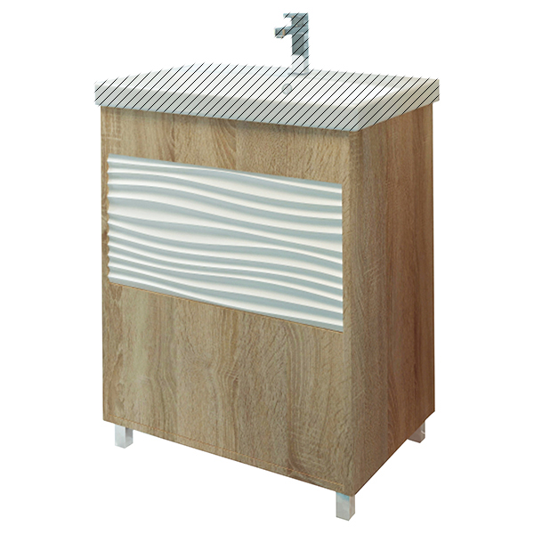 Тумба EvaGold 60 "Verginia" дуб Капучино  (ум Strim 60/ GRAND 60) - изображение №1