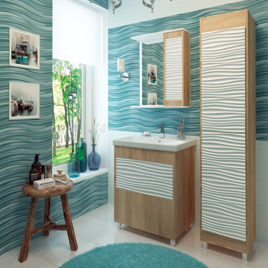 Тумба EvaGold 60 "Verginia" дуб Капучино  (ум Strim 60/ GRAND 60) - миниатюра №3