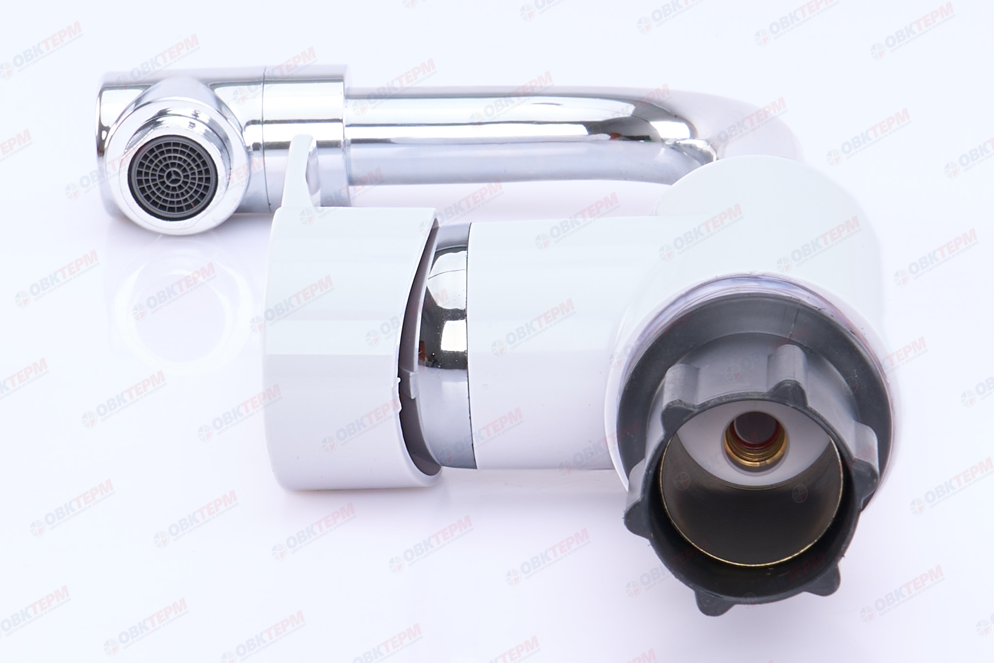 Смеситель д/кухни PLAMIX Mario-001 WHITE, (без подводки) (20шт/ящ) - миниатюра №4