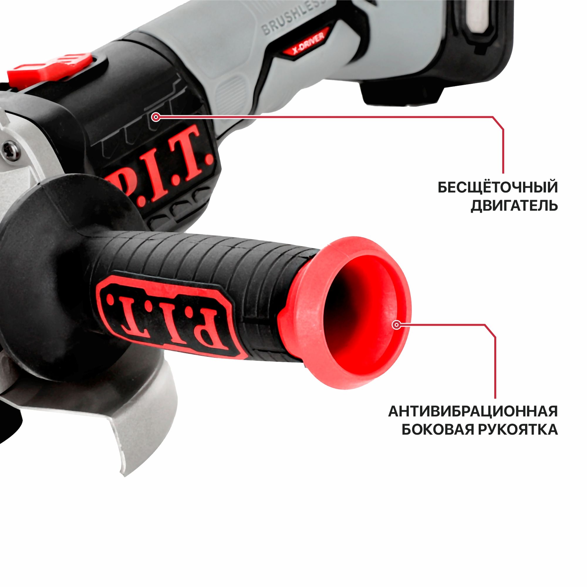 Углошлифовальная машина P.I.T. PWS20H-125B SOLO OnePower 20V , Без ЗУ, Без АКБ - Изображение №5