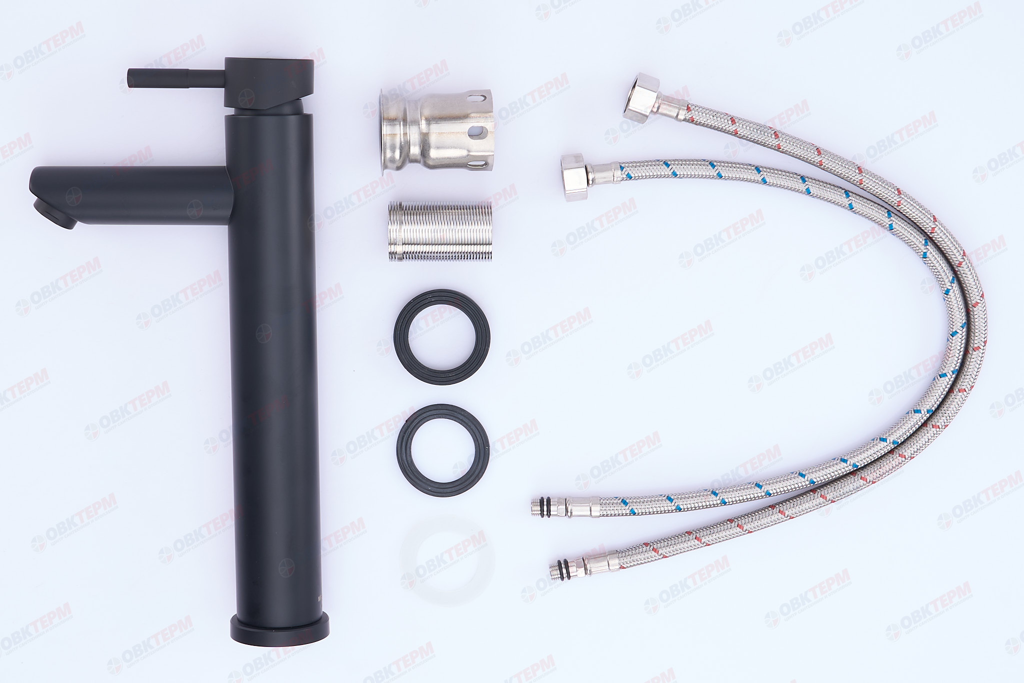 Смеситель д/умывальника нерж/сталь MIXXUS SUS-001-A-HIGH BLACK Ø40  (10 шт/ящ) - миниатюра №3