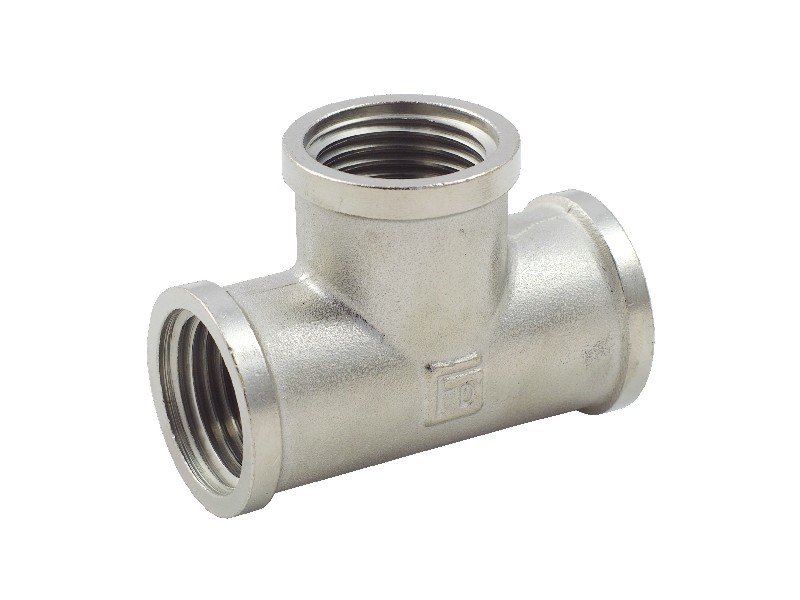 Тройник 1 1/2" ввв  Никель ZEISSLER                   (10/1) - изображение №1