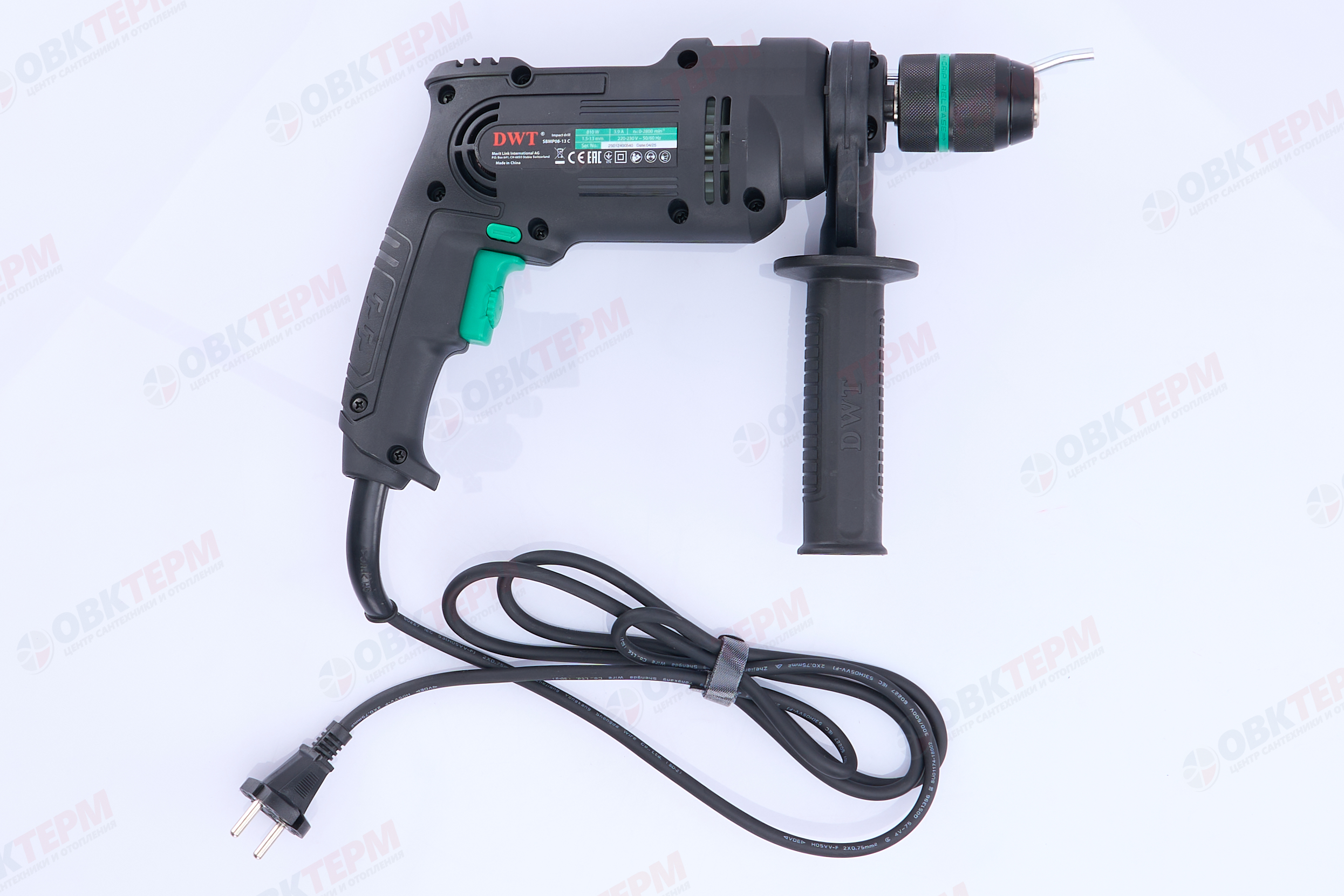 Дрель ударная DWT 810Вт 0-2800об/мин БЗП 13мм (1/5) - миниатюра №15
