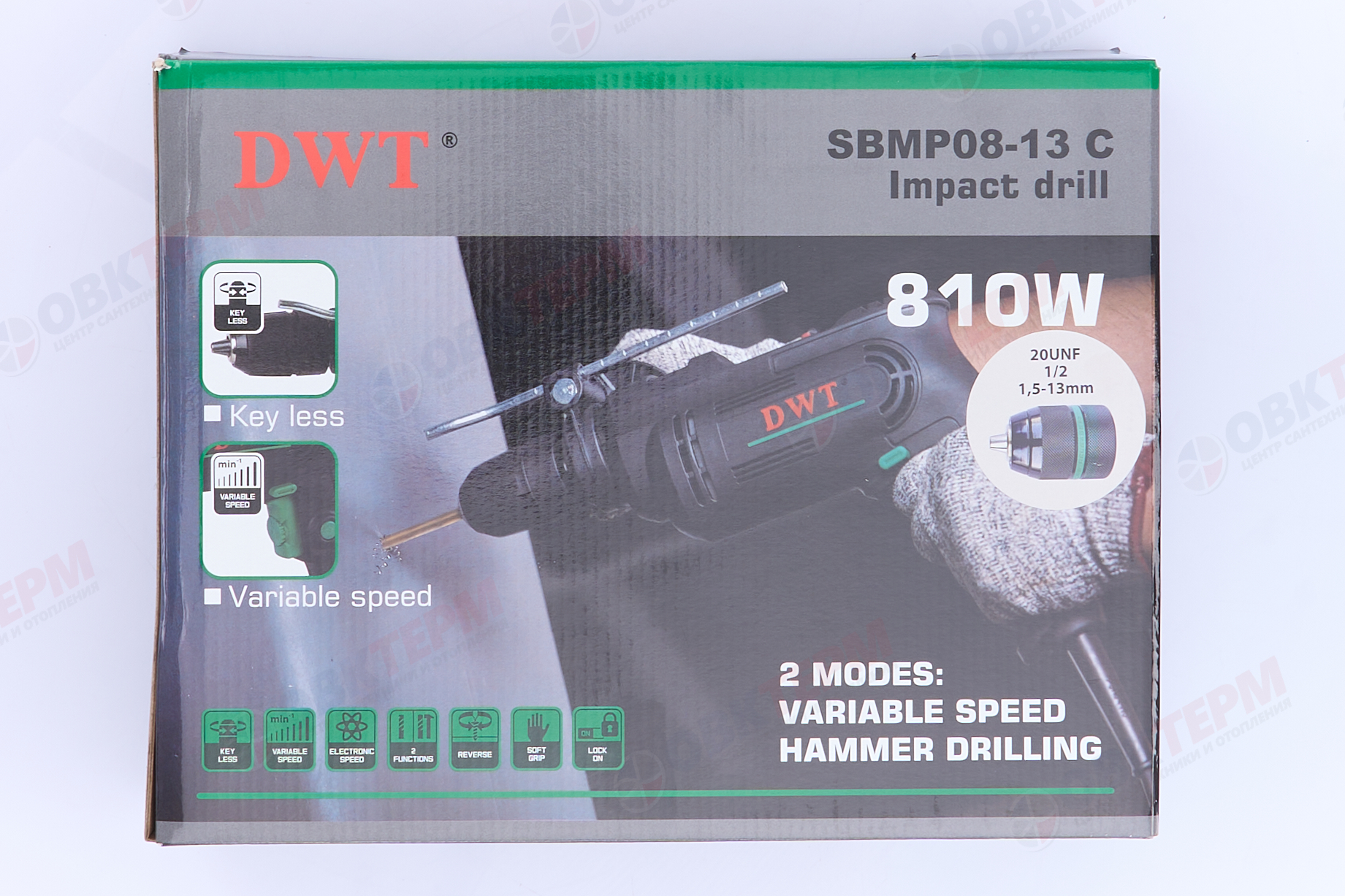 Дрель ударная DWT 810Вт 0-2800об/мин БЗП 13мм (1/5) - миниатюра №18