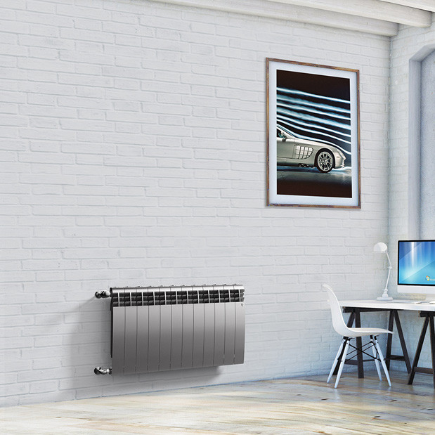 Биметалл радиатор    Royal Thermo BiLiner 500 new Silver Satin 10секц. - миниатюра №2