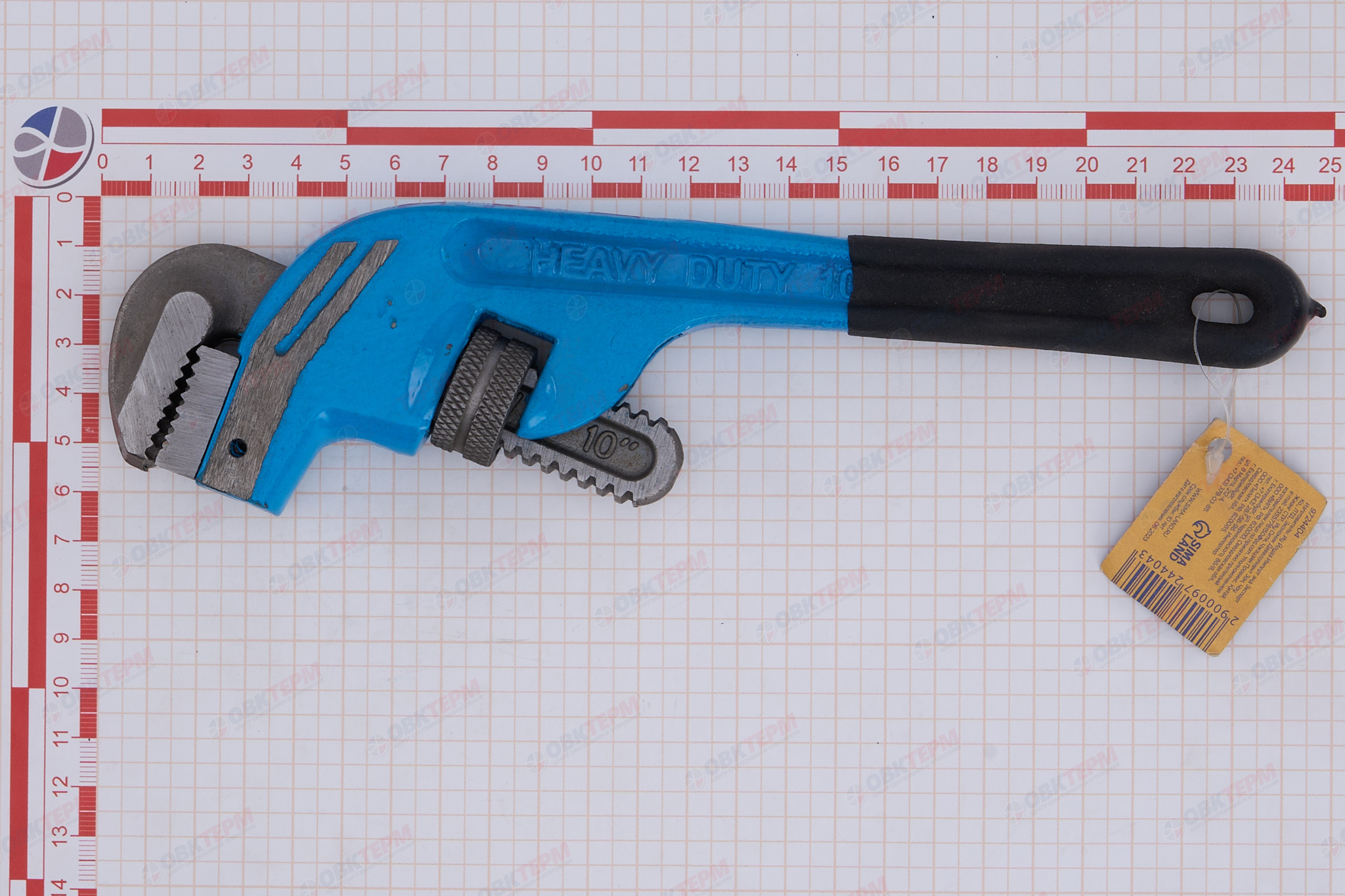 Ключ трубный с широкими губками ТУНДРА угол рабочей части 120°, раскрытие до 35 мм, 250 мм - миниатюра №9