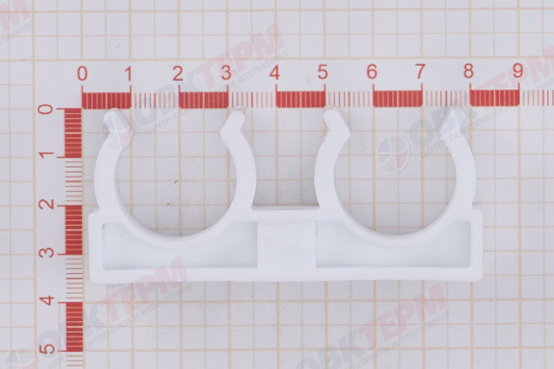 Крепление двойное  25    БЕЛОЕ PP-R     (RTP)    (120/20) - Изображение №4