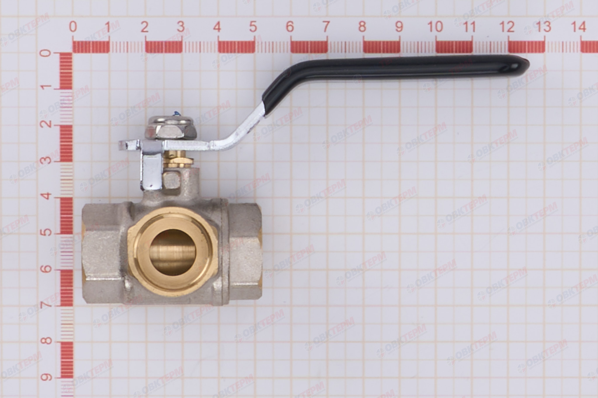 Кран 3-ходовой   шаровый     TIM     1/2" ВВВ (5шт/40 ящ) - миниатюра №7