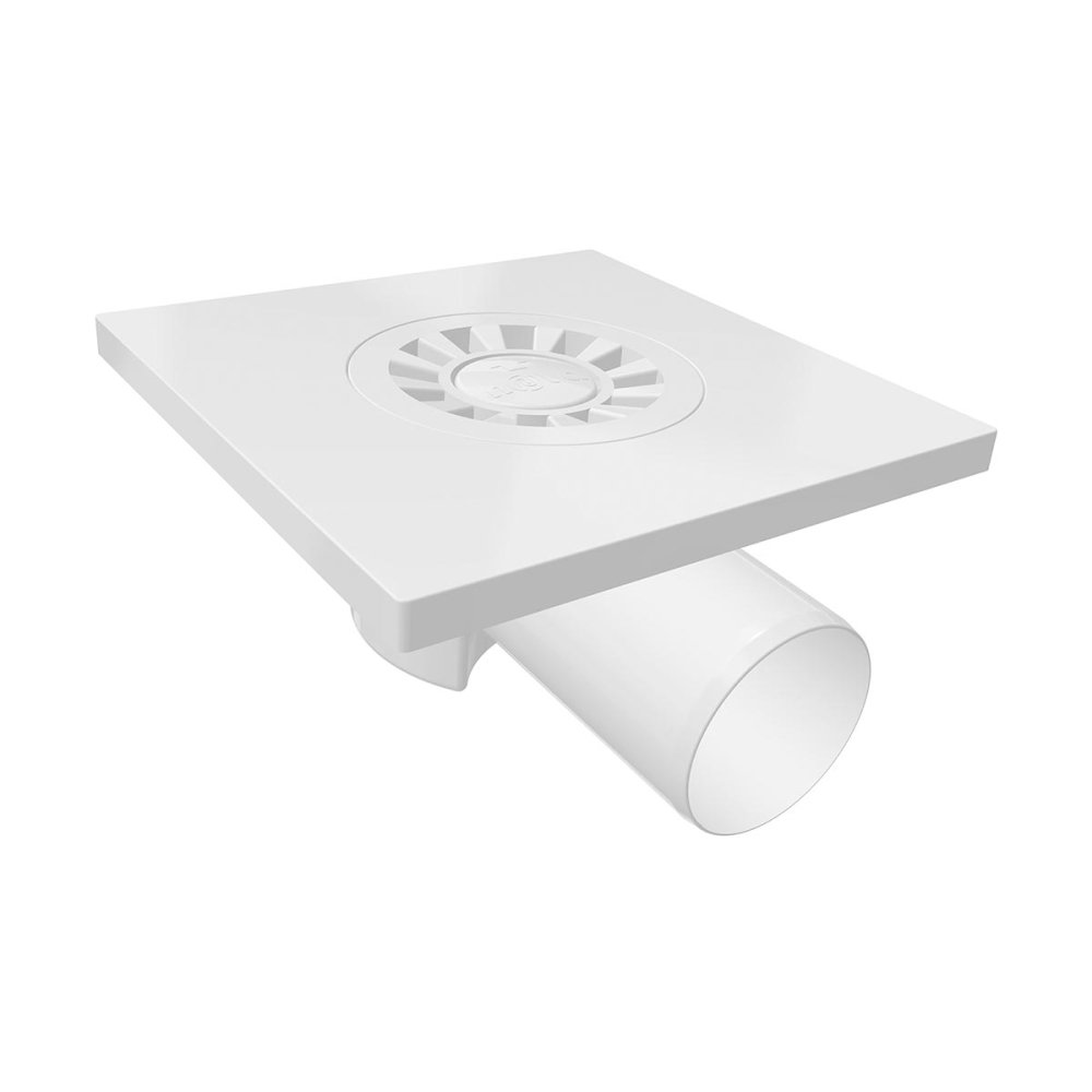 Трап 50 горизонтальный 150*150  NOVA  пластик (5020),гидрозатвор (1шт/50упак) - изображение №1