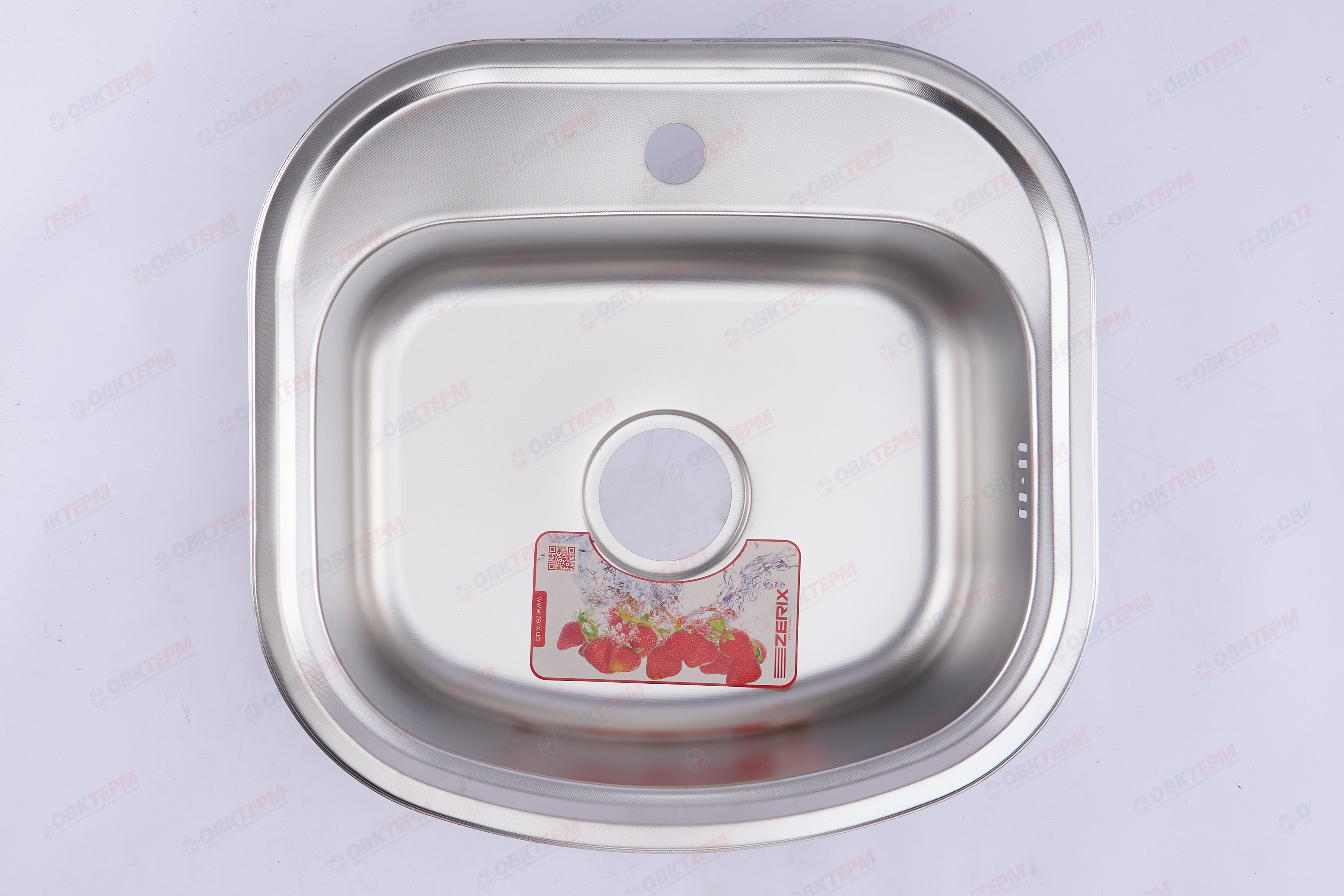 ZERIX мойка Z4947-08-180MD (micro decor) ВРЕЗНАЯ /сифон (10шт/ящ) - миниатюра №6