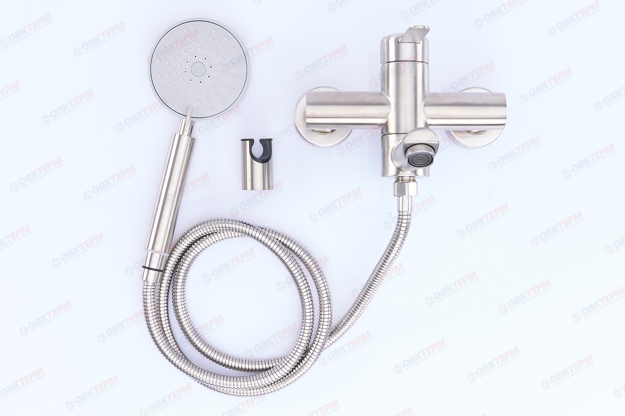 Смеситель д/ванны корот. нерж/сталь MIXXUS FAN-009  EURO Ø40 (12 шт/ящ) - миниатюра №2