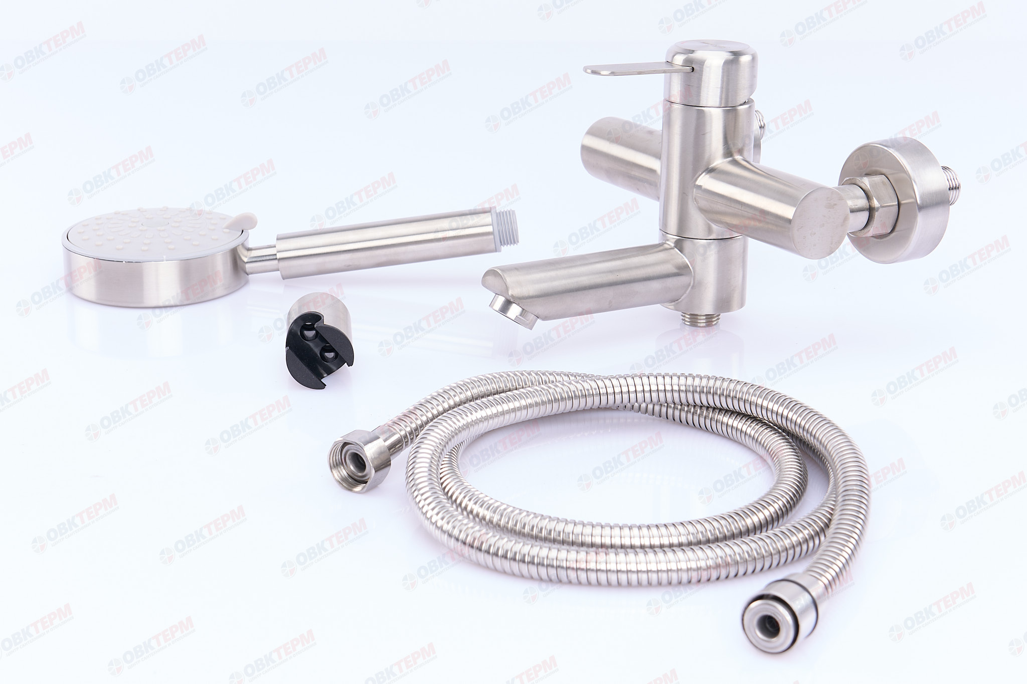 Смеситель д/ванны корот. нерж/сталь MIXXUS FAN-009  EURO Ø40 (12 шт/ящ) - миниатюра №3