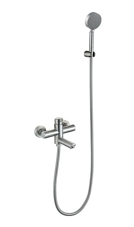 Смеситель д/ванны корот. нерж/сталь MIXXUS FAN-009  EURO Ø40 (12 шт/ящ) - изображение №1