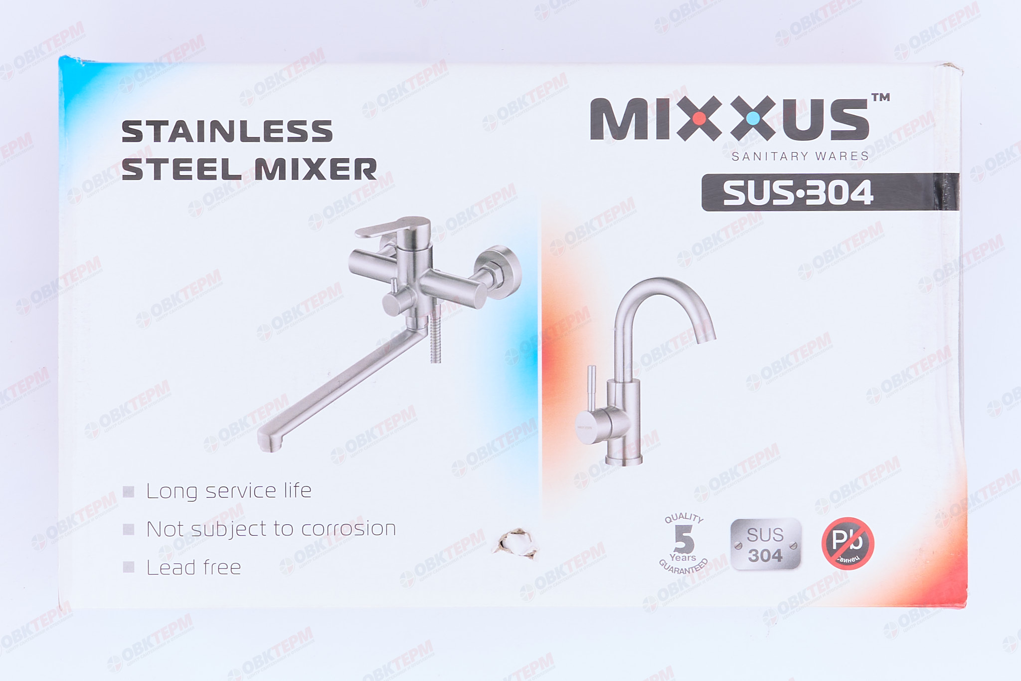 Смеситель д/ванны корот. нерж/сталь MIXXUS FIT-009 EURO  (12 шт/ящ) - миниатюра №7
