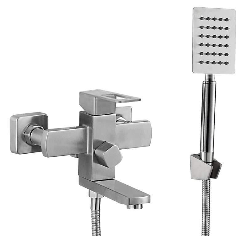 Смеситель д/ванны корот. нерж/сталь MIXXUS FIT-009 EURO  (12 шт/ящ) - изображение №1