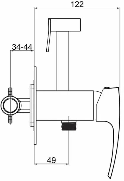Смеситель с гигиеническим душем GAPPO G7207-9 латунь /оружейная сталь - Изображение №2