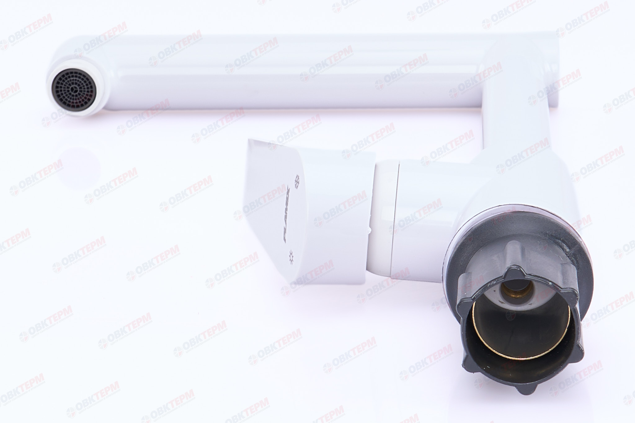 Смеситель д/кухни PLAMIX Mario-017 White, (гайка, Ø35, без подводки) (20шт/ящ) - Изображение №5