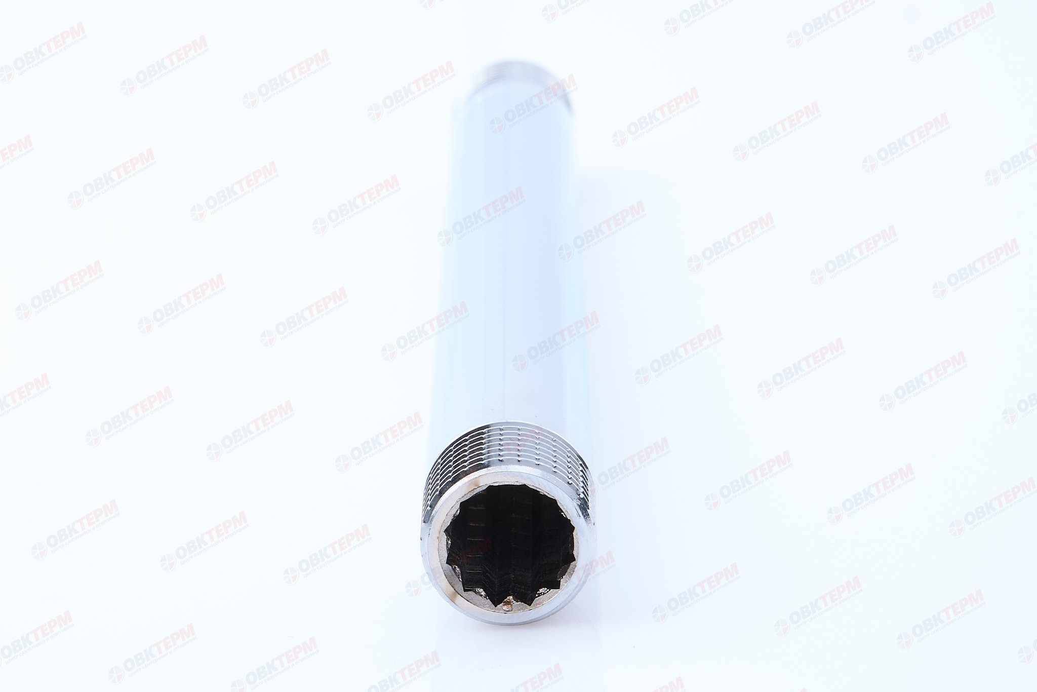 Ниппель 1/2" х 1/2"200мм   Хром  TIM   (5шт/60ящ) - Изображение №3