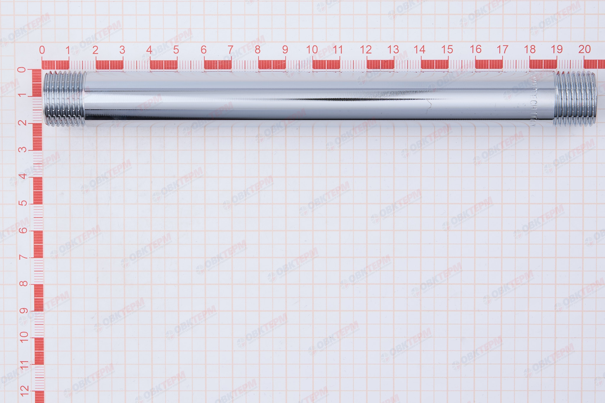 Ниппель 1/2" х 1/2"200мм   Хром  TIM   (5шт/60ящ) - Изображение №4