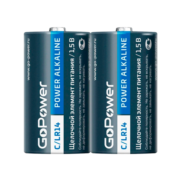 Батарейка GoPower LR14 C BL2 Alkaline 1.5V 2шт/уп - Изображение №2
