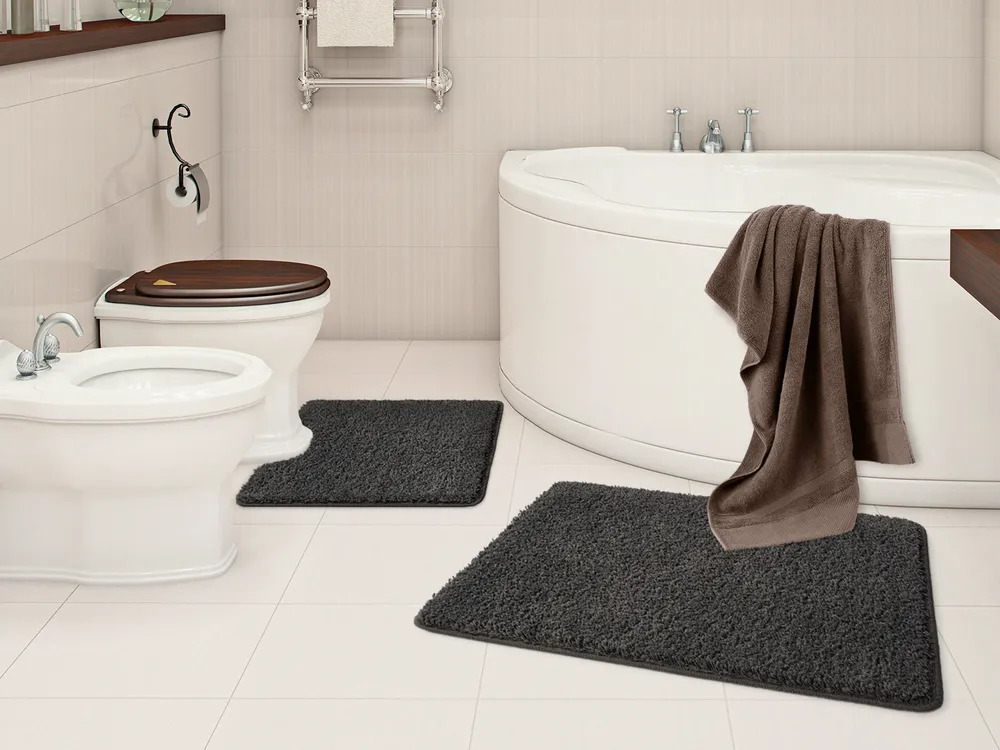 НАБОР КОВРИКОВ FRIZZ ICARPET 60*100+60*50 ГРАФИТ 62 - Изображение №2