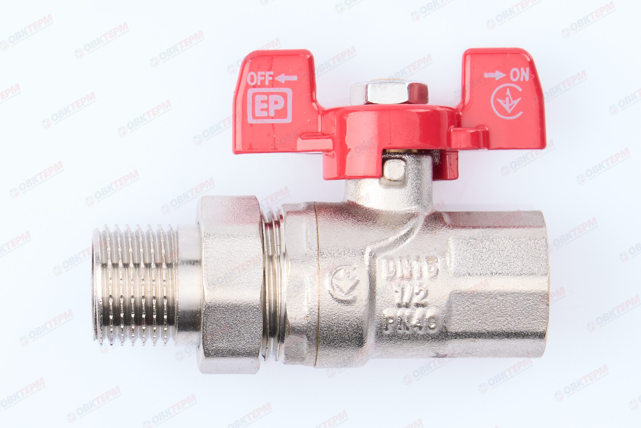 Кран шаровый с американкой     EUROPRODUCT     1/2"  ВН     (80 шт) - Изображение №1