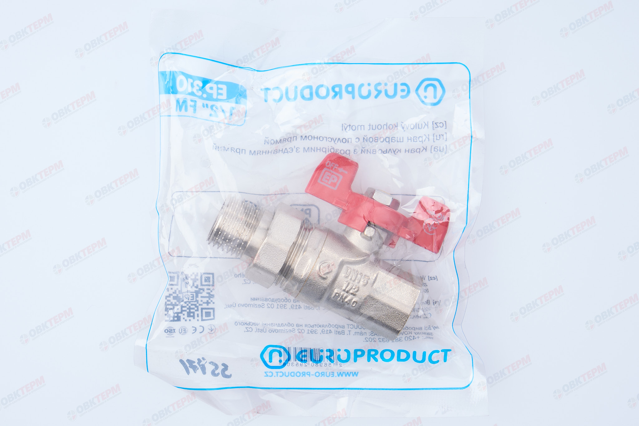 Кран шаровый с американкой     EUROPRODUCT     1/2"  ВН     (80 шт) - миниатюра №7
