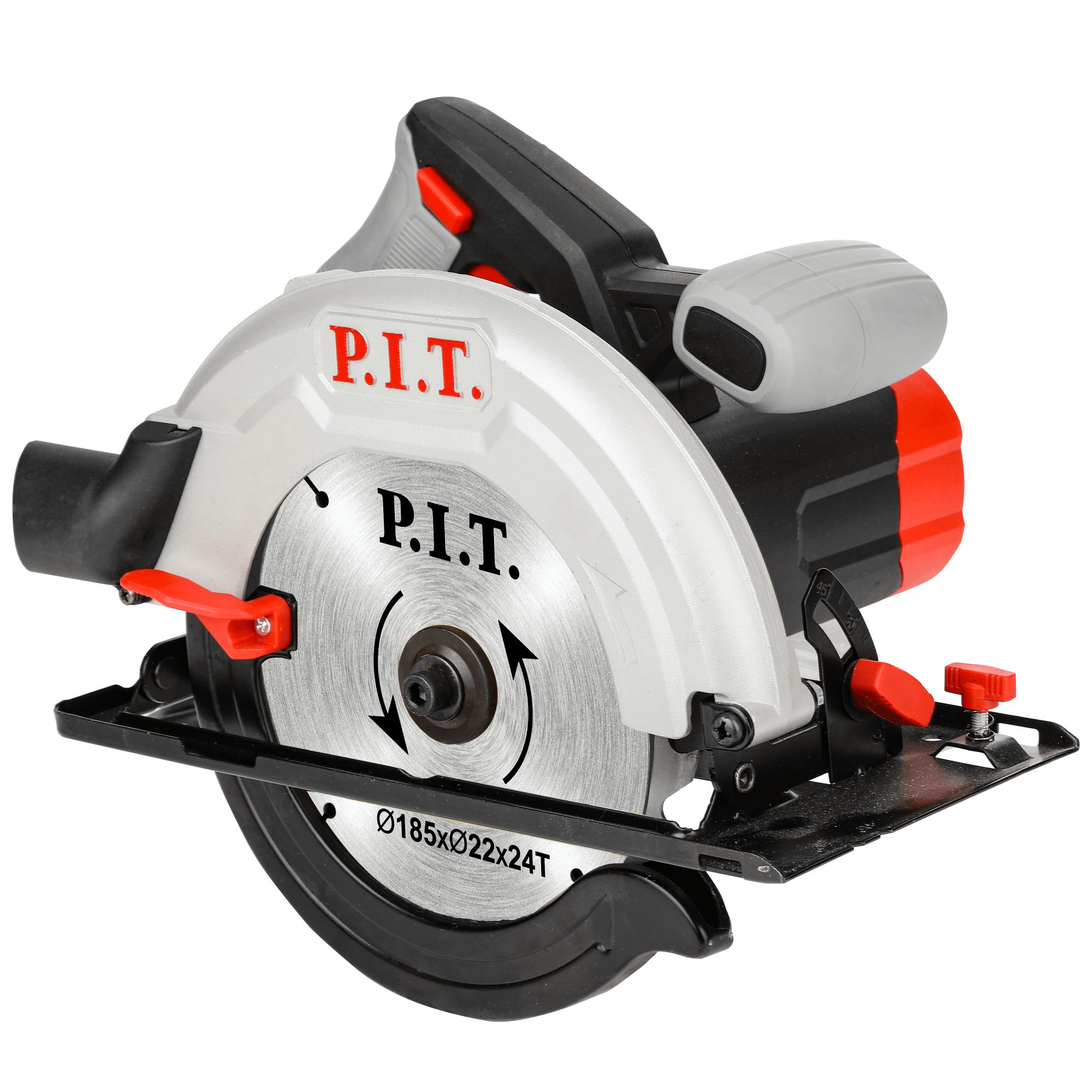 Пила циркулярная P.I.T. PKS185-C3 1400Вт, 5500 об/мин - Изображение №1