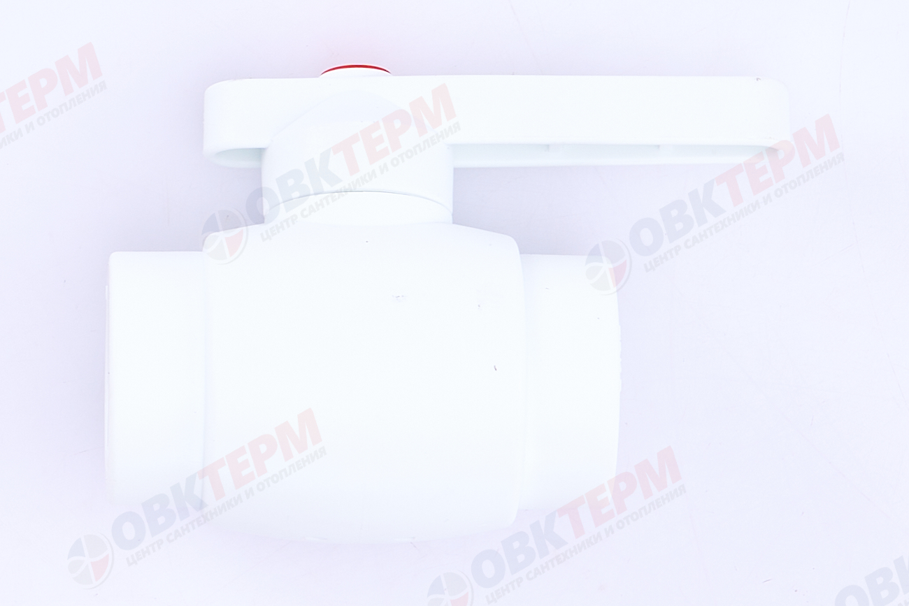 Кран  шаровый  полнопроходной 32  (латунный  шар)    БЕЛЫЙ PP-R   (RTP)    (20/1) - Изображение №1