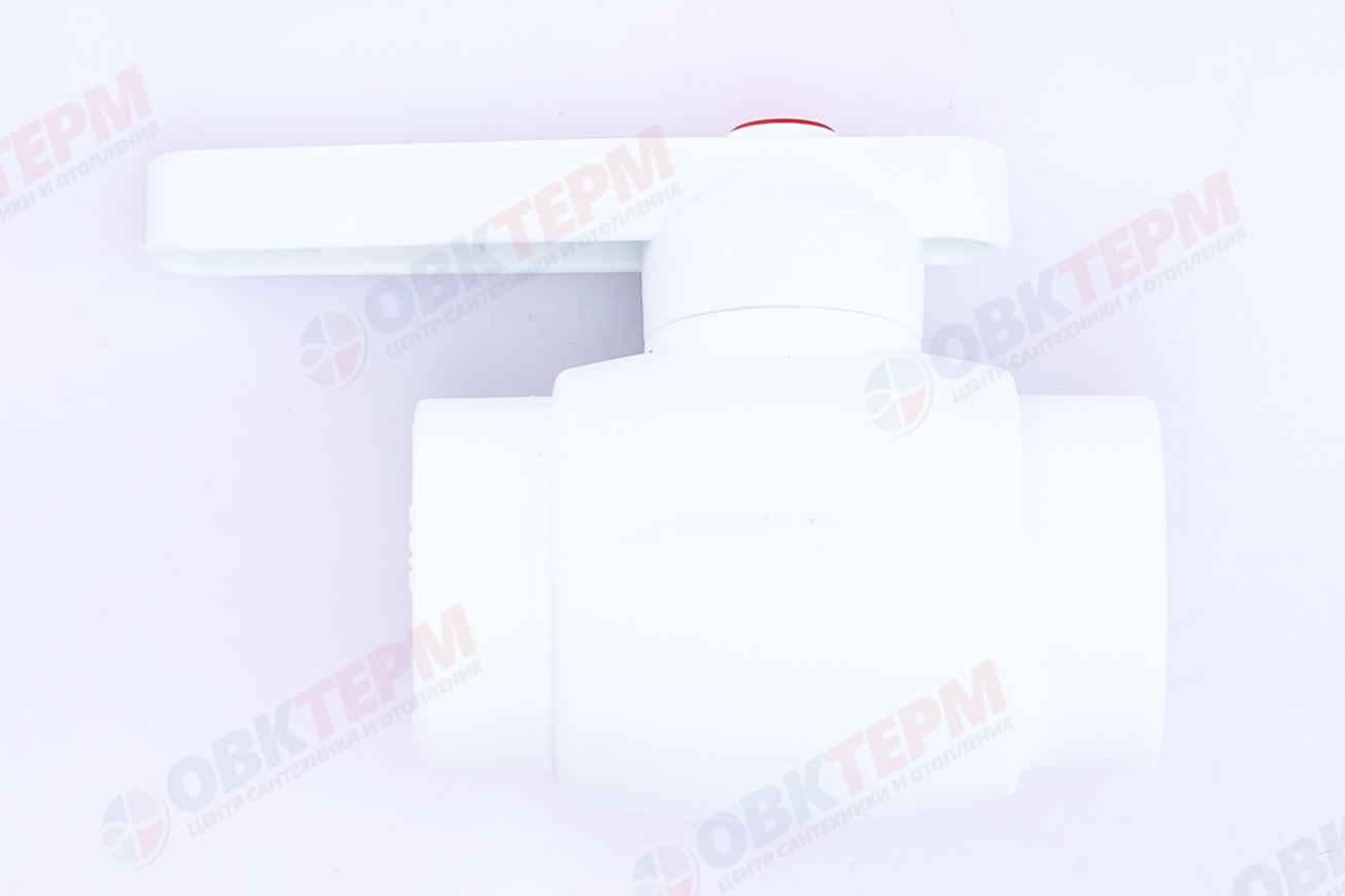 Кран  шаровый  полнопроходной 32  (латунный  шар)    БЕЛЫЙ PP-R   (RTP)    (20/1) - Изображение №2