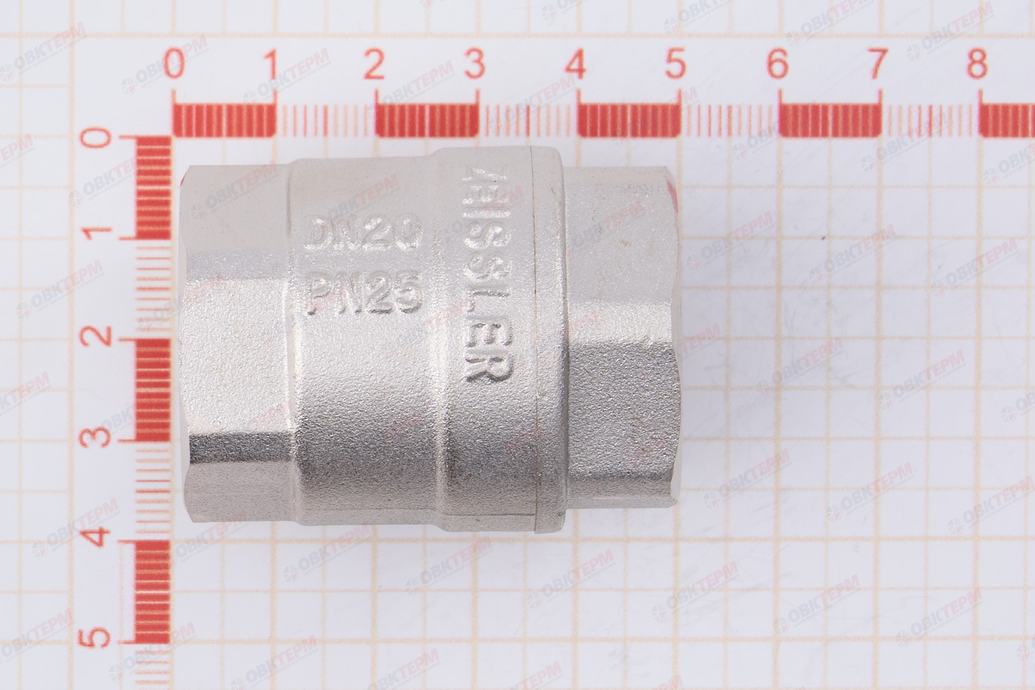 Клапан обратный    ZEISSLER  никелированный     3/4"   (1/50) - миниатюра №6