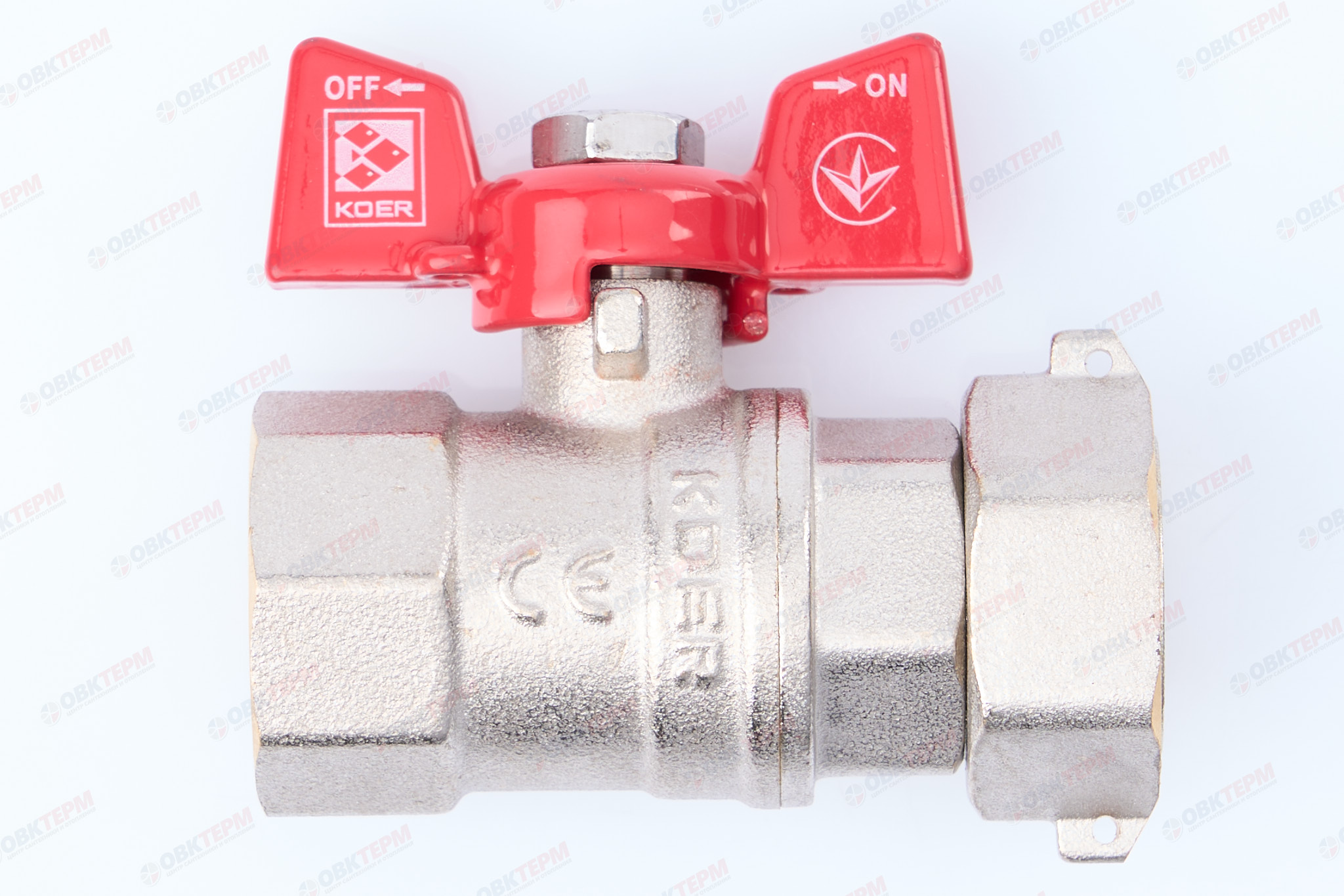 Кран шаровый    ВОДА KOER     3/4" ВВ   бабочка  с НВ СНГ  KR.222  (40/20 шт) - Изображение №3