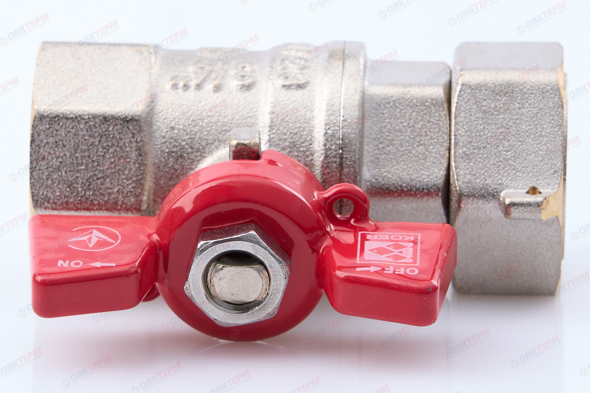 Кран шаровый    ВОДА KOER     3/4" ВВ   бабочка  с НВ СНГ  KR.222  (40/20 шт) - миниатюра №6