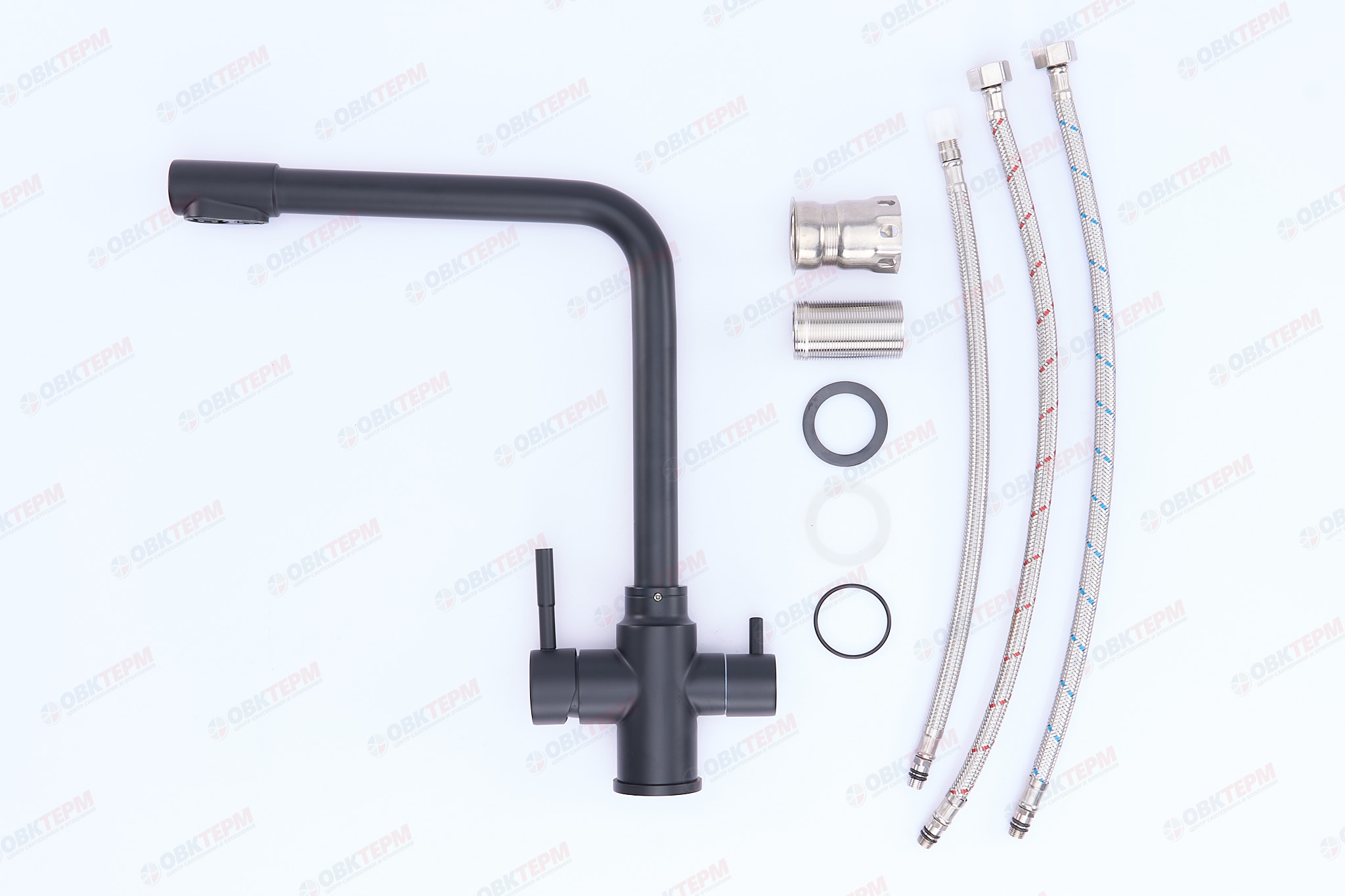 Смеситель д/кухни под ФИЛЬТР MIXXUS SUS 021 BLACK нерж/сталь (20 шт/ящ) - миниатюра №3