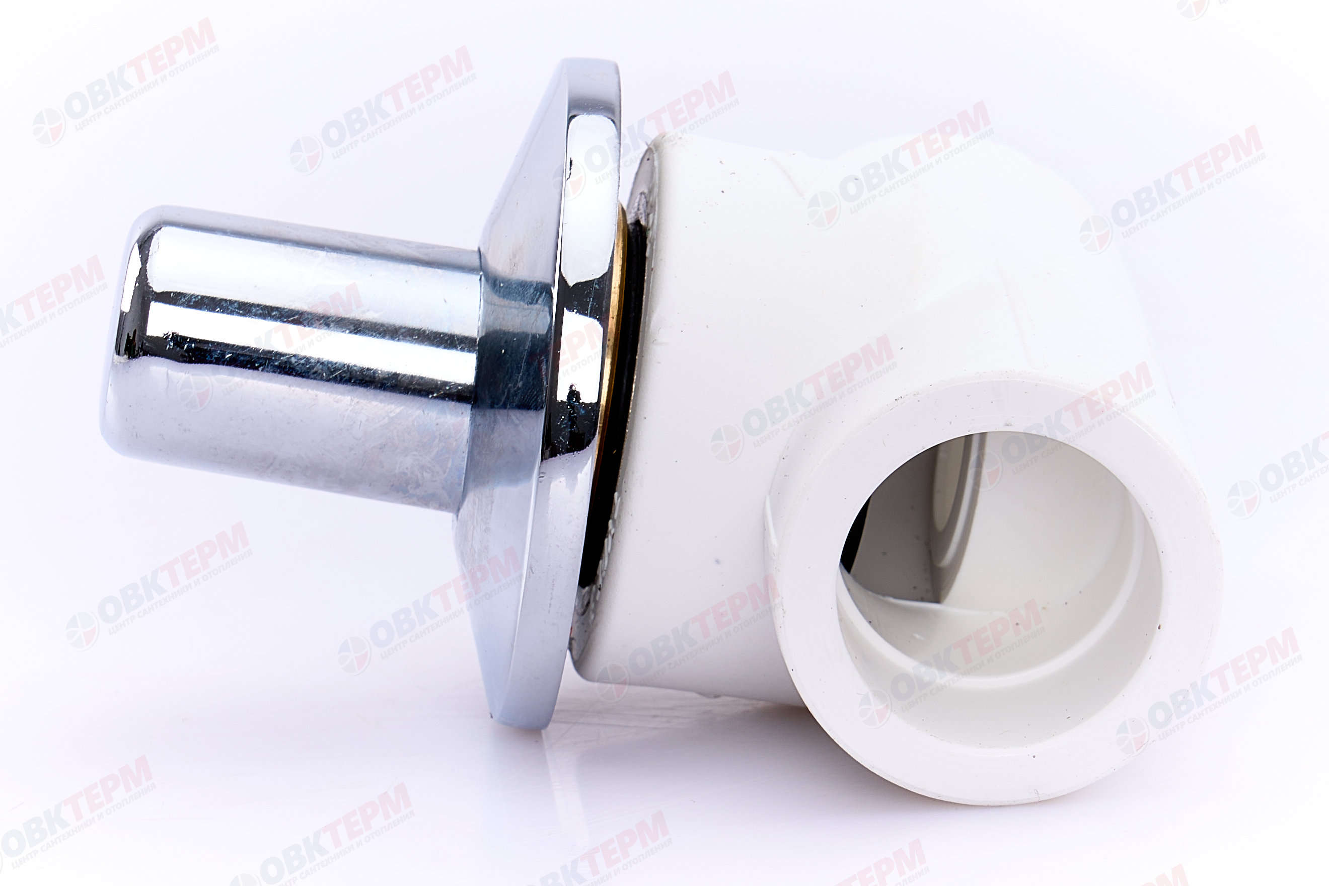 Вентиль  хром  32        БЕЛЫЙ PP-R   (RTP)    (20/1) - миниатюра №6