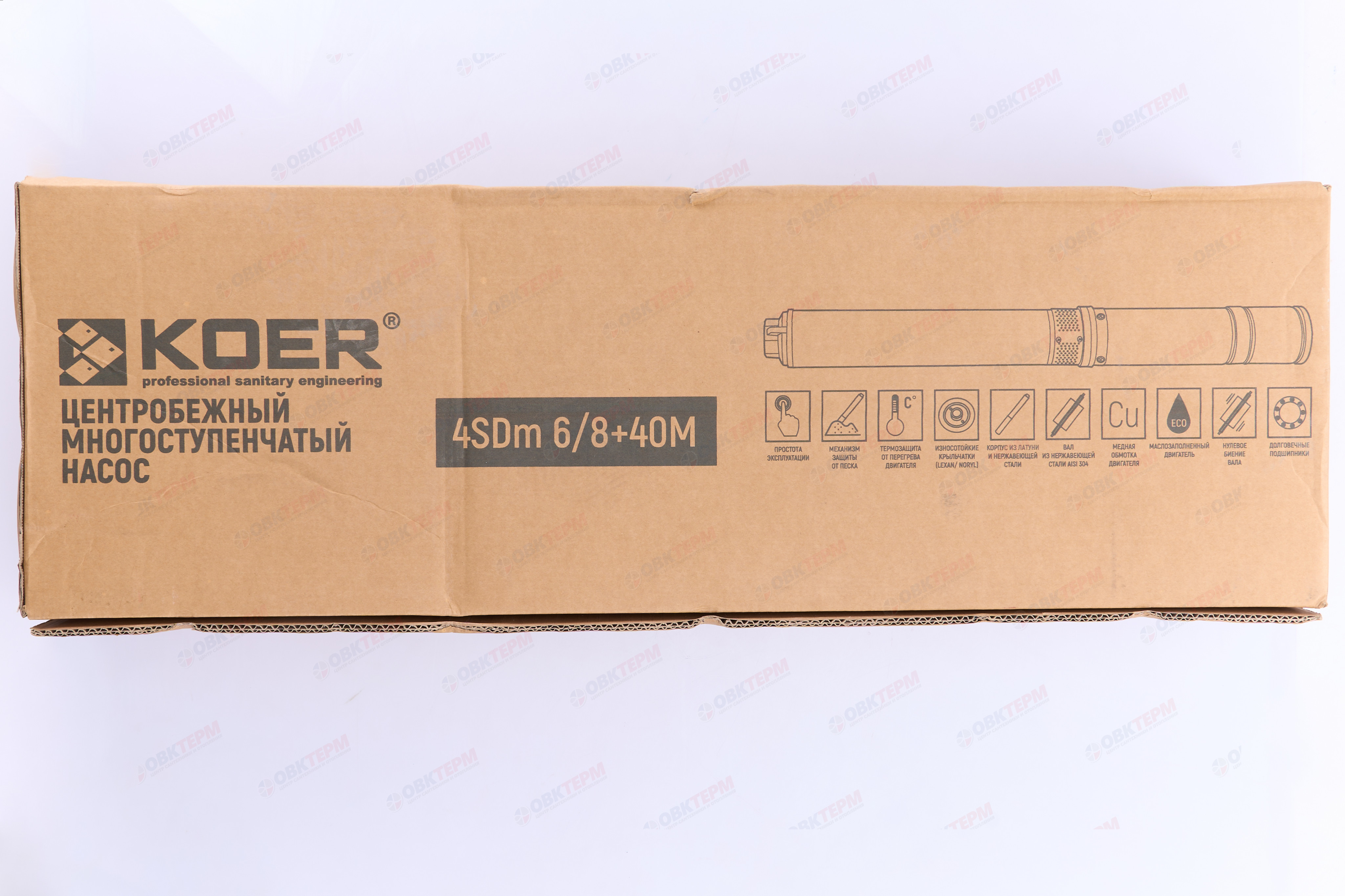 Насос погружной   4SDm   6/ 8 40M KOER (1,2кВт/150л.м./57м/40м кабеля) 1 1/2" - Изображение №5
