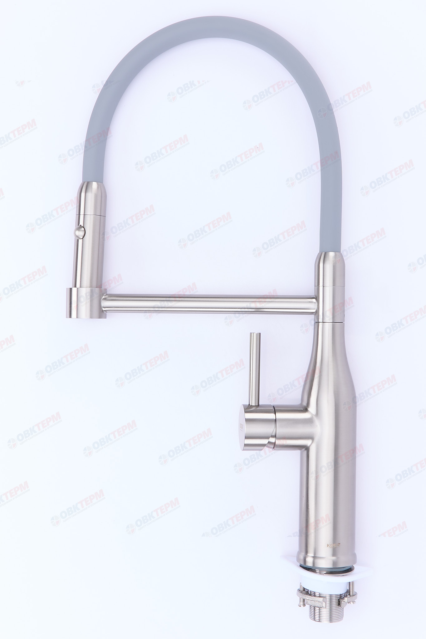 Смеситель д/кухни KOER KI-70005-02 /нерж. сталь SUS304 (Цвет нерж+силик.излив серый) (8шт/ящ) - Изображение №3
