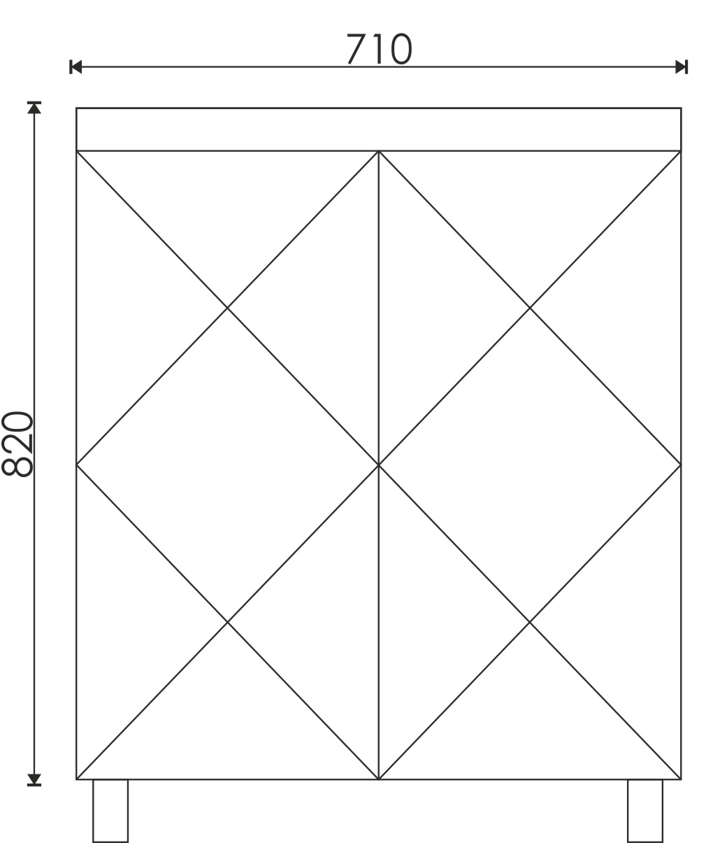 Тумба EvaGold 70 №2 "Pamela" (ум Фостер 700/ COMO 700) белый - миниатюра №2