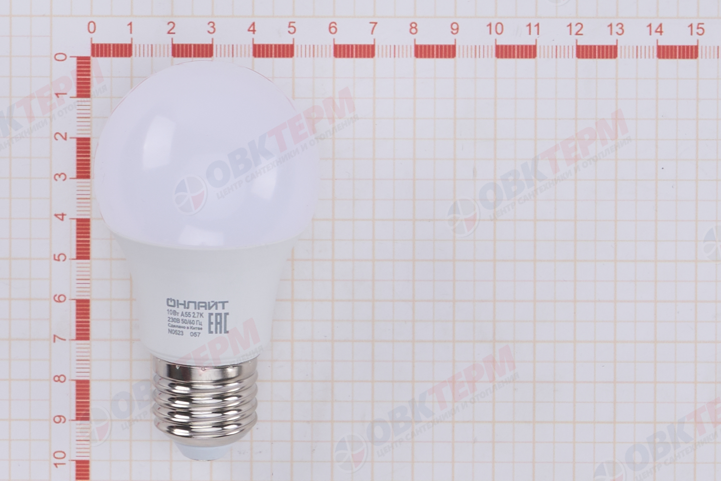 Лампа светодиодная ОНЛАЙТ E27 10Вт грушевидная 2700К 71649 - миниатюра №6