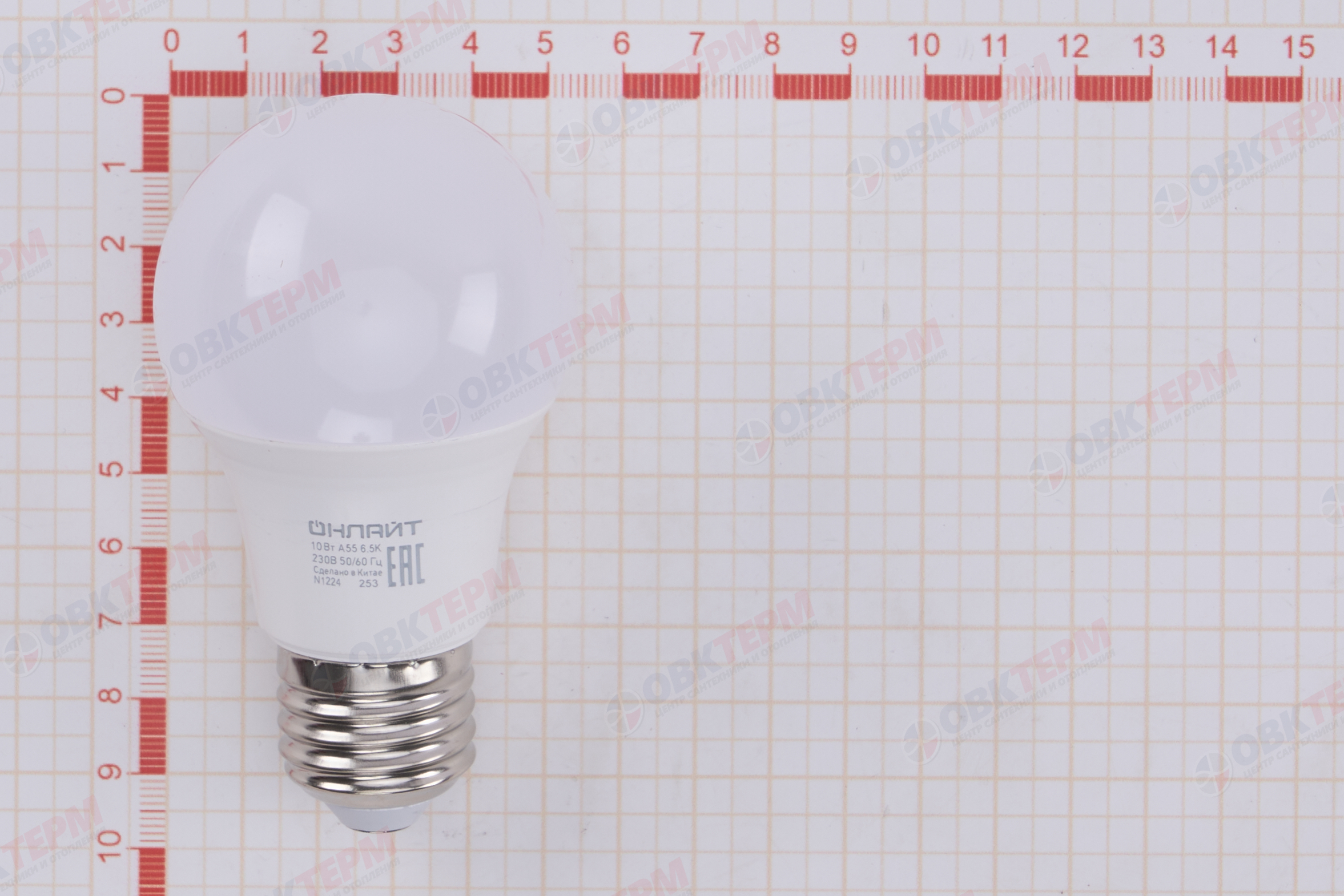 Лампа светодиодная ОНЛАЙТ E27 10Вт грушевидная 6500К 61140 - миниатюра №6