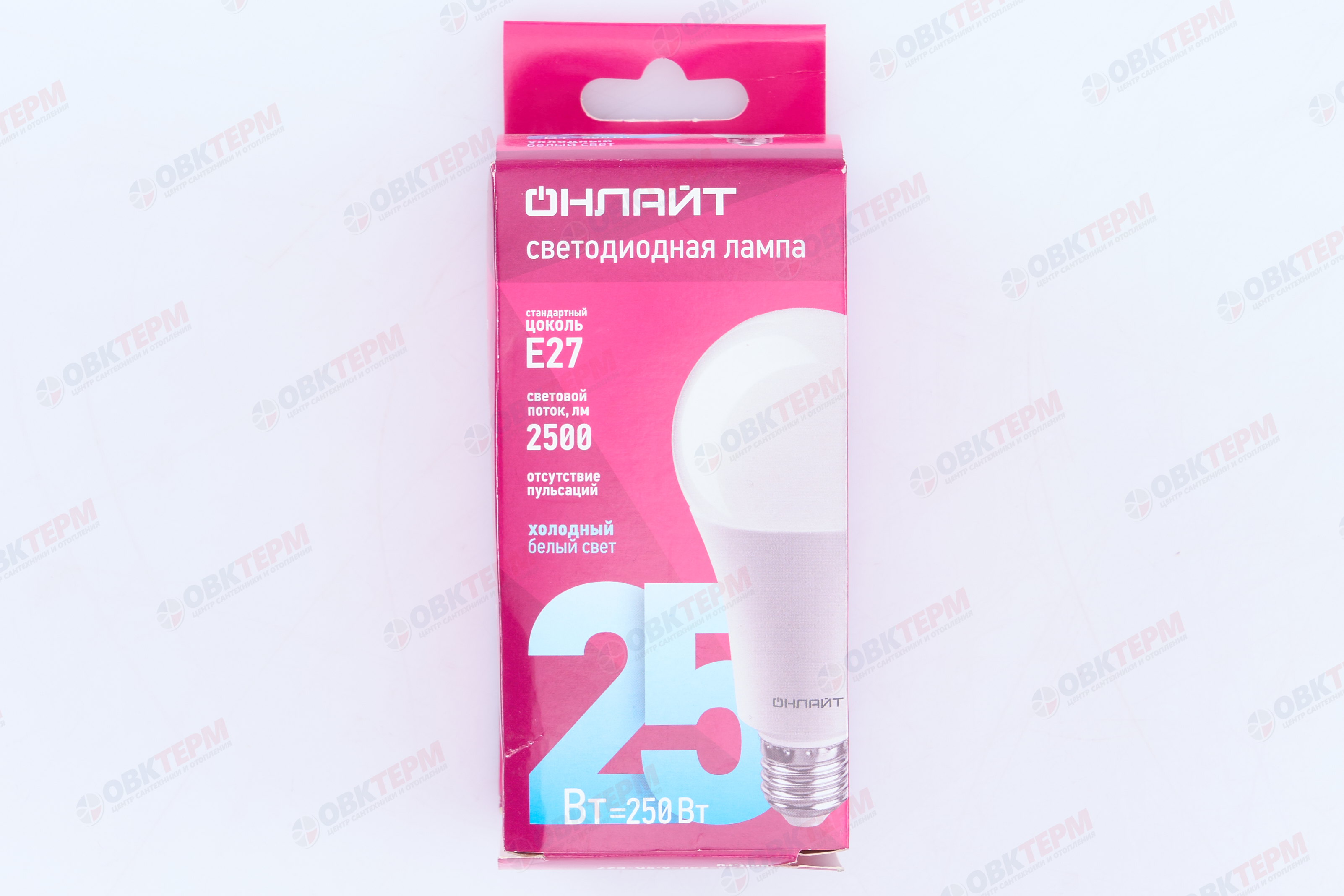 Лампа светодиодная ОНЛАЙТ E27 25Вт грушевидная 6500К 61955 - миниатюра №7