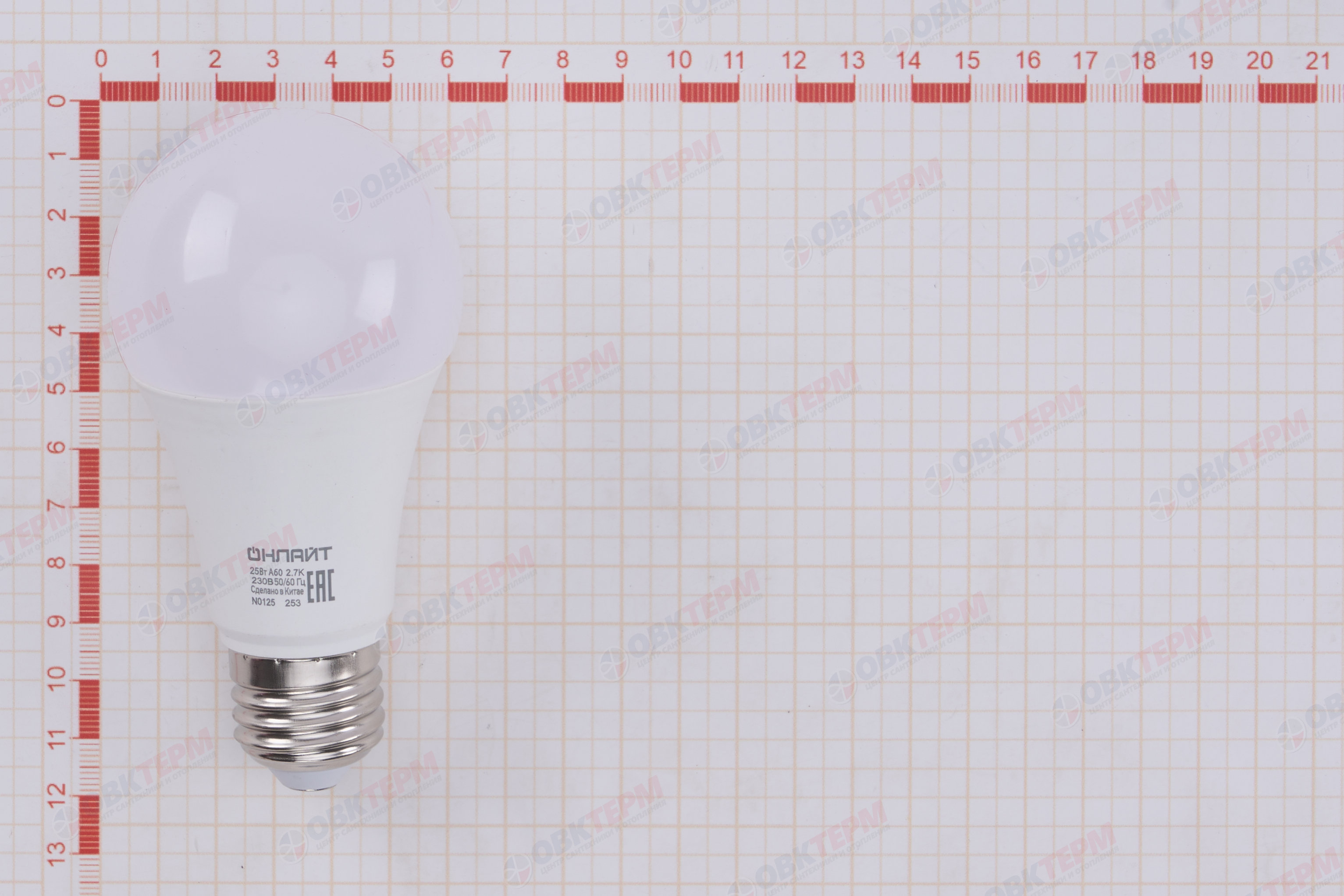 Лампа светодиодная ОНЛАЙТ E27 25Вт грушевидная 2700К 61953 - Изображение №5